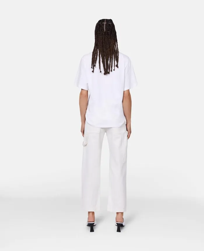Women Trousers And Shorts Stella McCartney Banana Leg Utility Jeans Ecru Women Trousers And Shorts Stella McCartney Banana Leg Utility Jeans Ecru