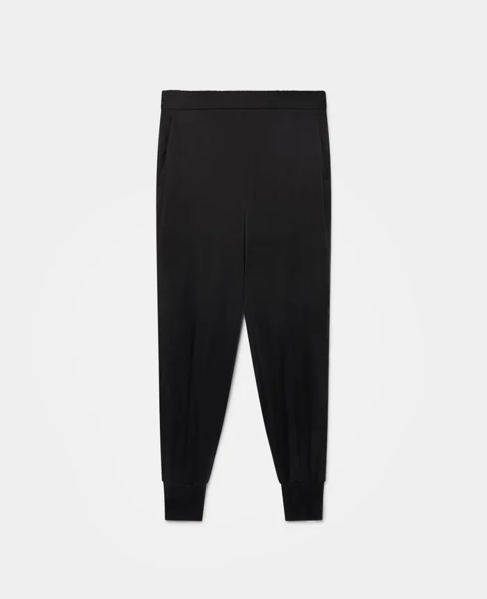 Women Trousers And Shorts Stella McCartney Stretch Cady Tailored Trousers Black