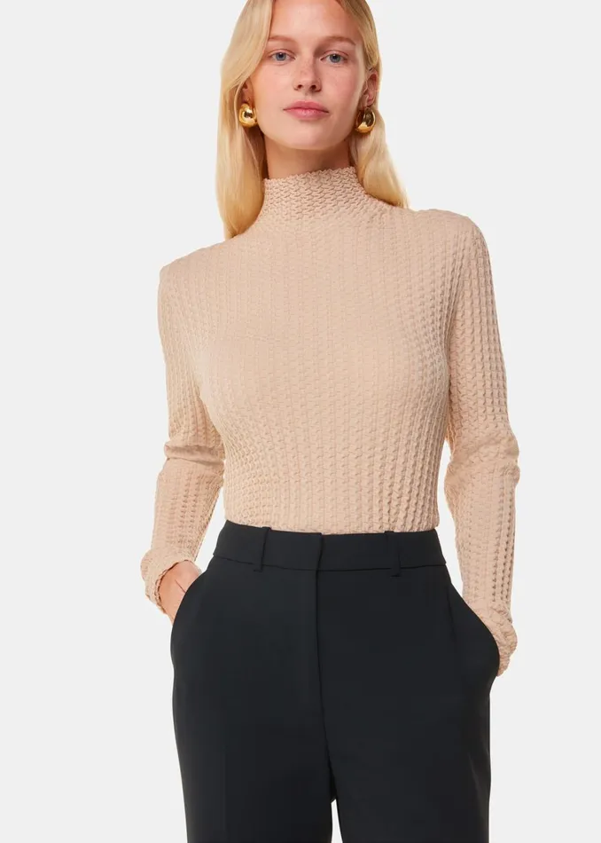 Women Trousers Whistles Black Amelie Wool Blend Trouser