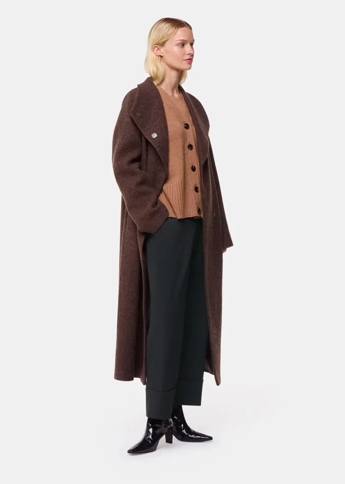Women Trousers Whistles Black Sabrina Turn Up Trouser