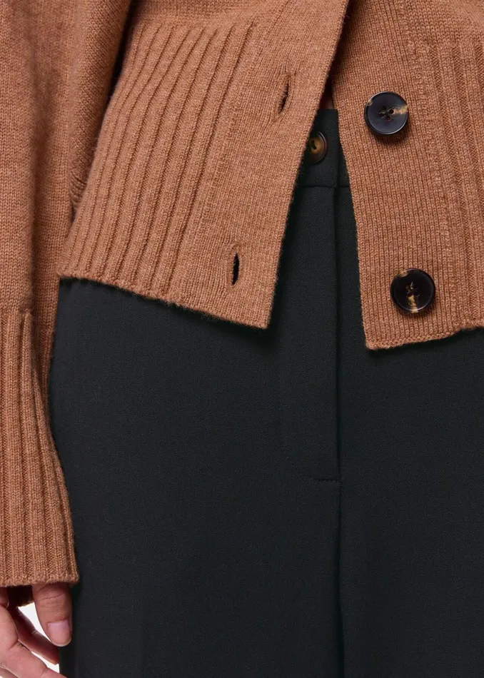 Women Trousers Whistles Black Sabrina Turn Up Trouser