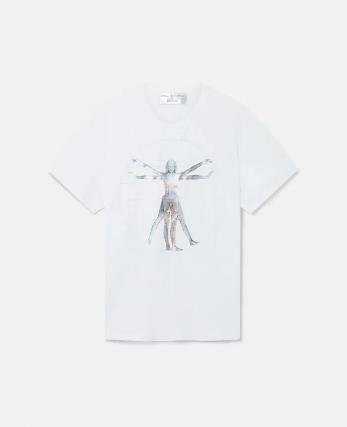 WomenUnisex Sweatshirts And TShirts Stella McCartney Vitruvian Woman Oversized Organic Cotton TShirt Pure White WomenUnisex Sweatshirts And TShirts Stella McCartney Vitruvian Woman Oversized Organic Cotton TShirt Pure White