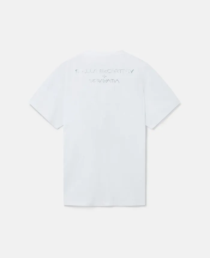WomenUnisex Sweatshirts And TShirts Stella McCartney Vitruvian Woman Oversized Organic Cotton TShirt Pure White