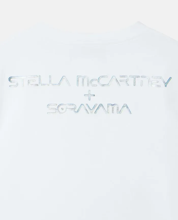 WomenUnisex Sweatshirts And TShirts Stella McCartney Vitruvian Woman Oversized Organic Cotton TShirt Pure White