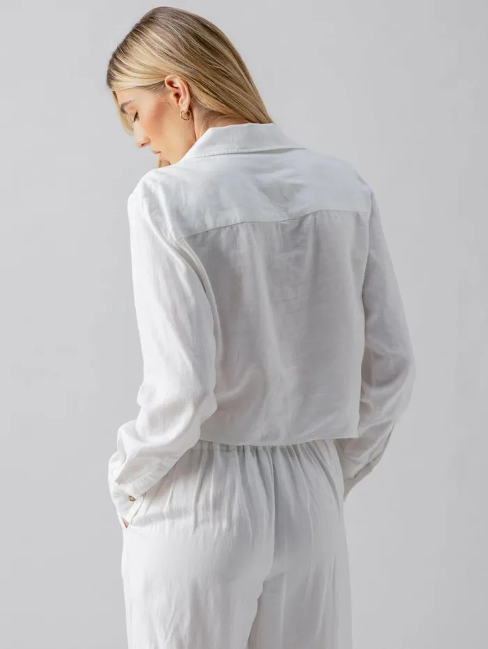 Women Utility Pocket Shirt White Sanctuary Clothing Tees and Tops