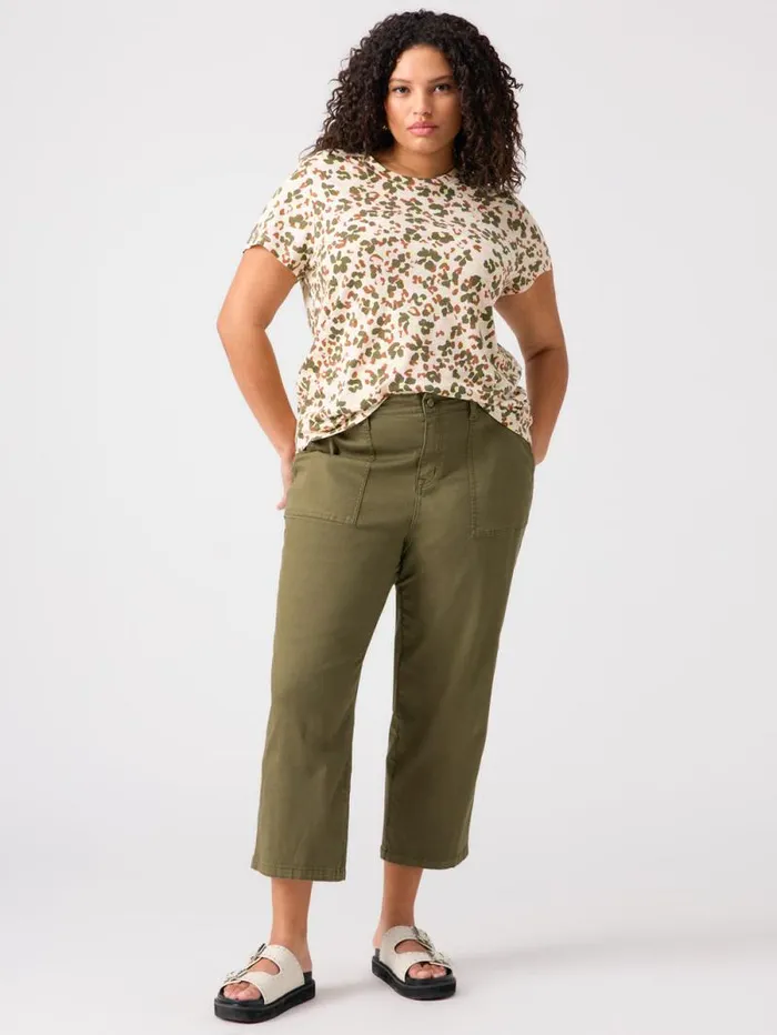 Women Vacation Crop High Rise Pant Burnt Olive Inclusive Collection Sanctuary Clothing Inclusive