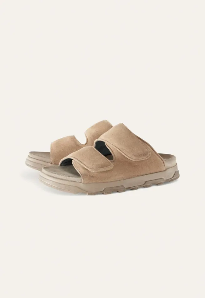 Women Velcrostrap Sandal Taupe Poetry Fashion Footwear