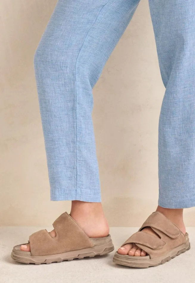 Women Velcrostrap Sandal Taupe Poetry Fashion Footwear