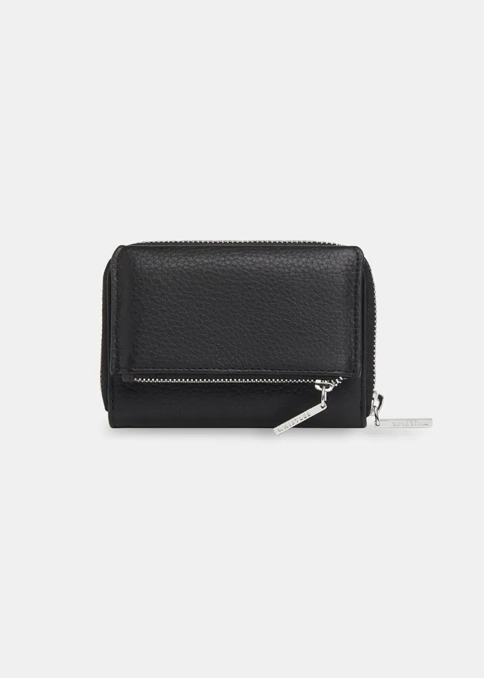 Women Wallets and Cardholders Whistles Black Bibi Zip Purse