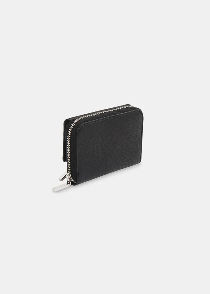Women Wallets and Cardholders Whistles Black Bibi Zip Purse