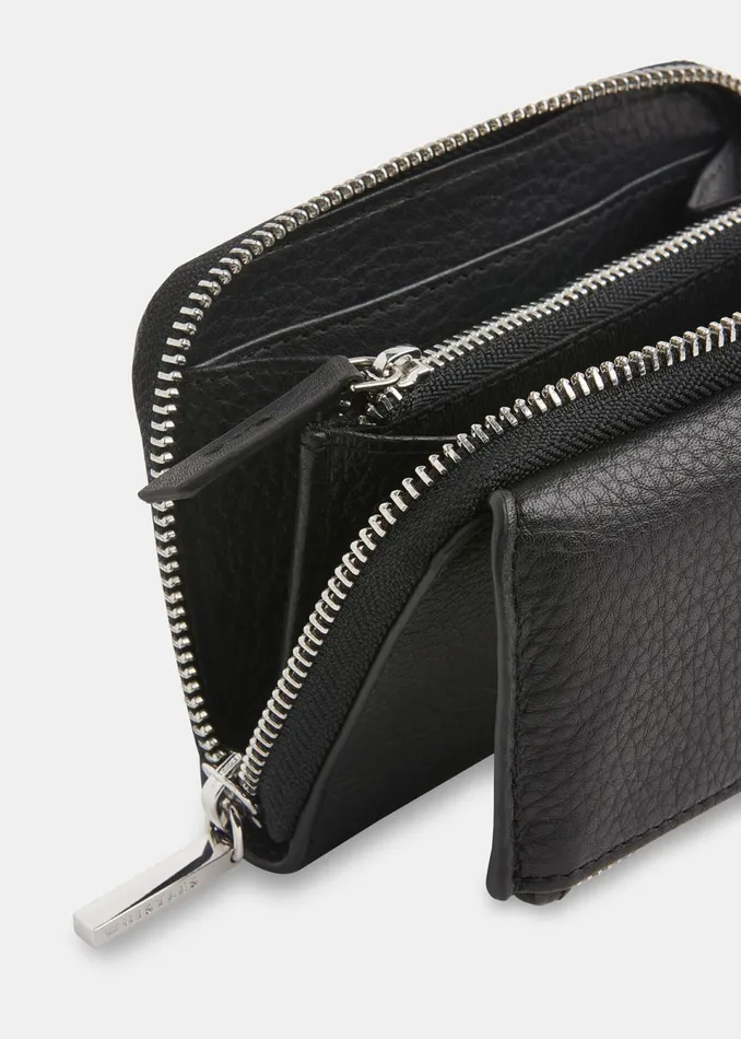 Women Wallets and Cardholders Whistles Black Bibi Zip Purse
