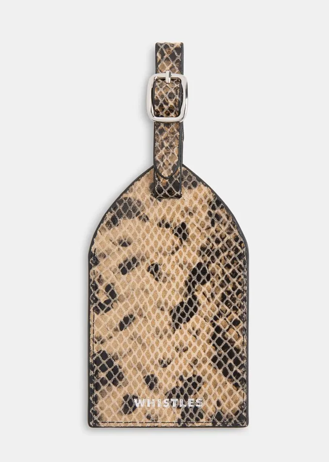 Women Wallets and Cardholders Whistles Snake Print Snake Luggage Tag