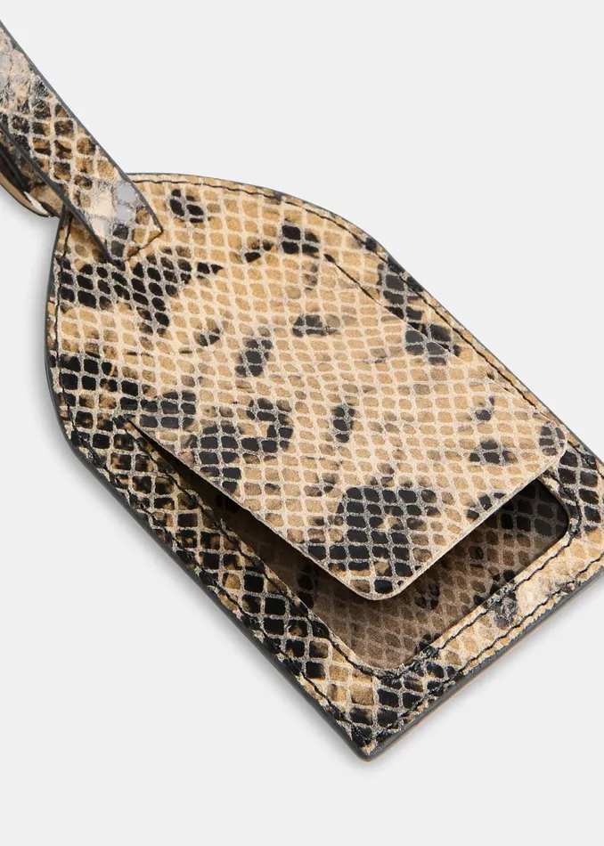 Women Wallets and Cardholders Whistles Snake Print Snake Luggage Tag