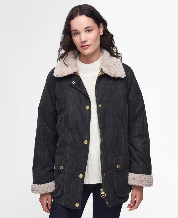 Women Waxed Jackets Barbour Swainby Waxed Jacket Dull Classicclassic