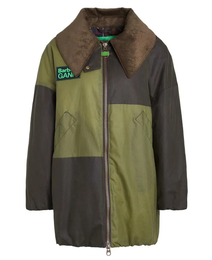 Women Waxed Jackets Barbour X GANNI Bomber Wax Jacket Archive Olivegolden Khakiclassic Women Waxed Jackets Barbour X GANNI Bomber Wax Jacket Archive Olivegolden Khakiclassic