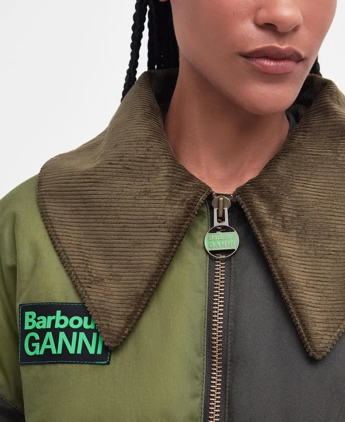 Women Waxed Jackets Barbour X GANNI Bomber Wax Jacket Archive Olivegolden Khakiclassic Women Waxed Jackets Barbour X GANNI Bomber Wax Jacket Archive Olivegolden Khakiclassic