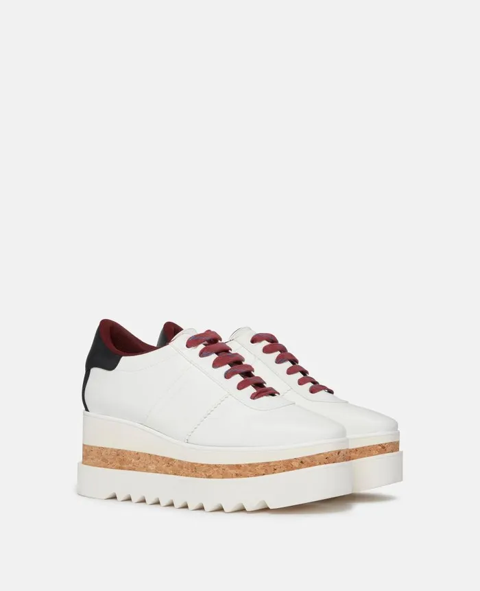 Women Wedges Stella McCartney SneakElyse Platform Sneakers Pure White