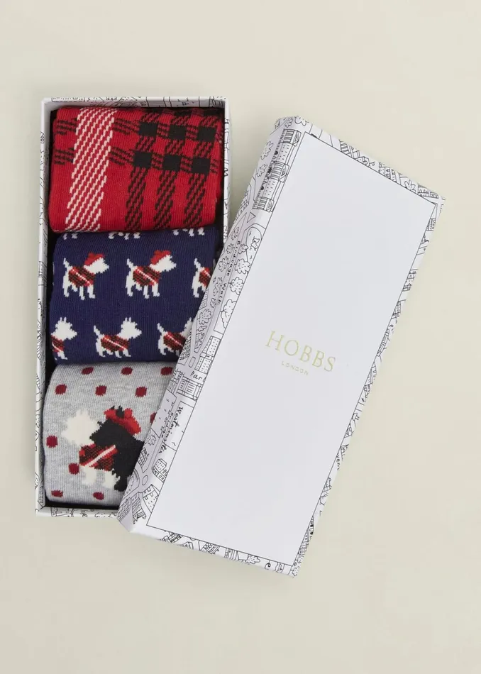 Women Westie Dog Sock Set Multi Hobbs Socks and Tights