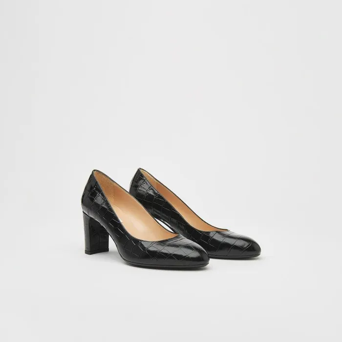 Women Winola Black Croc Effect Courts Black LKBennett Court Shoes Women Winola Black Croc Effect Courts Black LKBennett Court Shoes
