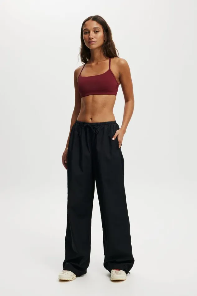 Woven Active Tie Up Pant Black Women Cotton On Pants