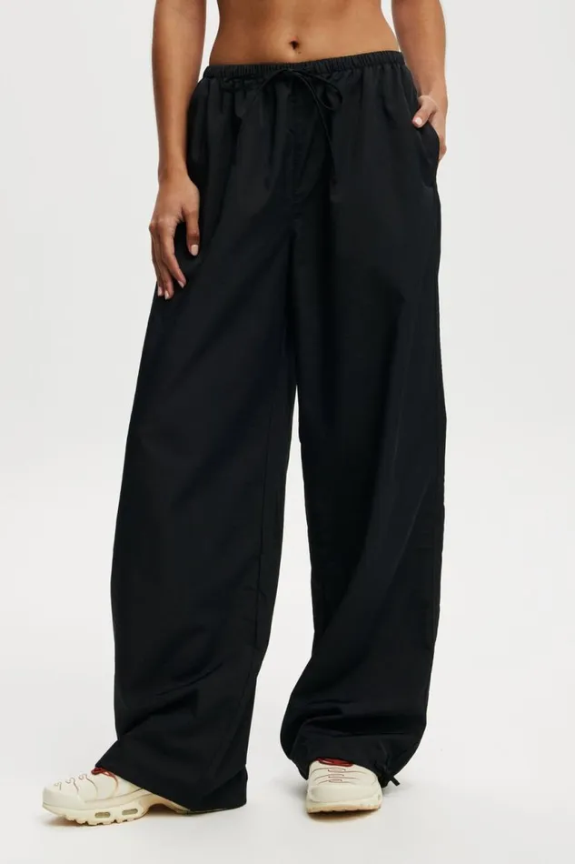 Woven Active Tie Up Pant Black Women Cotton On Pants