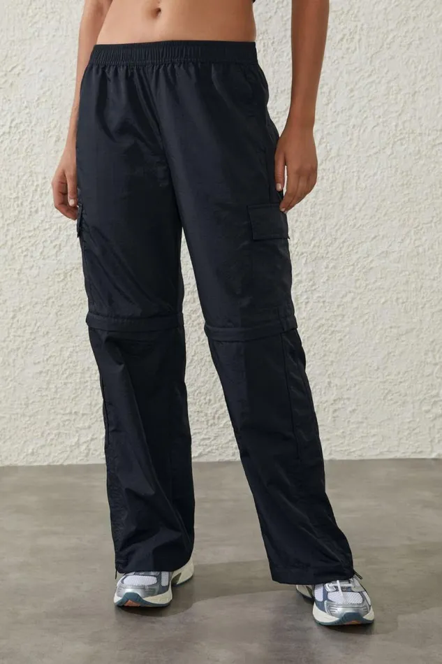 Woven Zip Off Cargo Pant Black Women Cotton On Pants