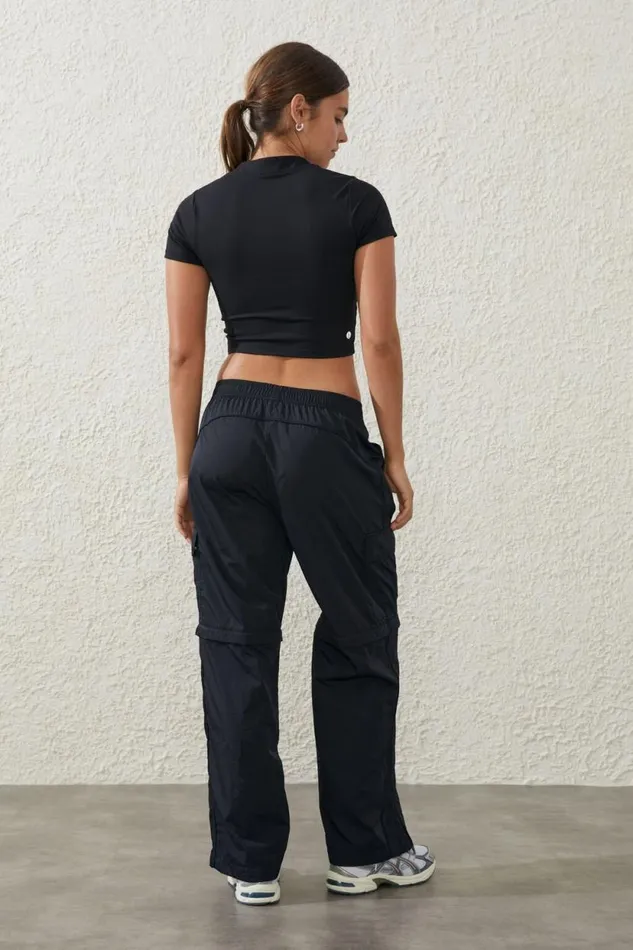 Woven Zip Off Cargo Pant Black Women Cotton On Pants